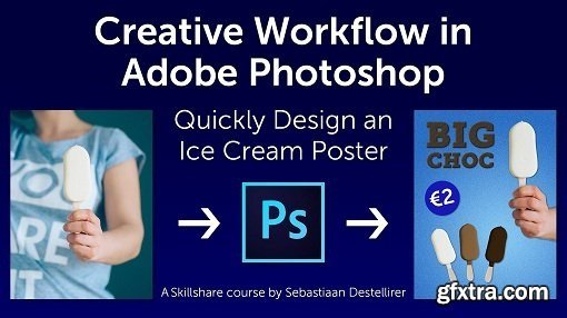 Creative Workflow in Adobe Photoshop - Quickly Design an Ice Cream Poster