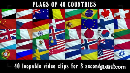 Flags of 40 Countries