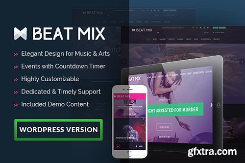 Beatmix v1.1.2 - Music and Band WordPress Theme - CM 1364178