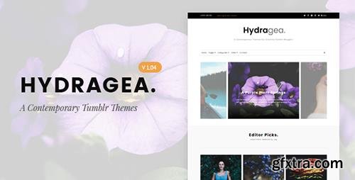 ThemeForest - Hydragea v1.04 - A Contemporary Tumblr Theme - 14992046
