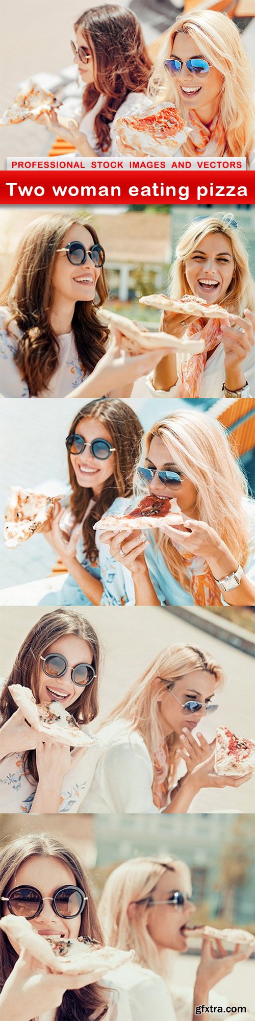 Two woman eating pizza - 5 UHQ JPEG