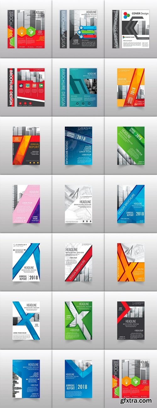 Brochure Vector modern brochure Annual report Design templates