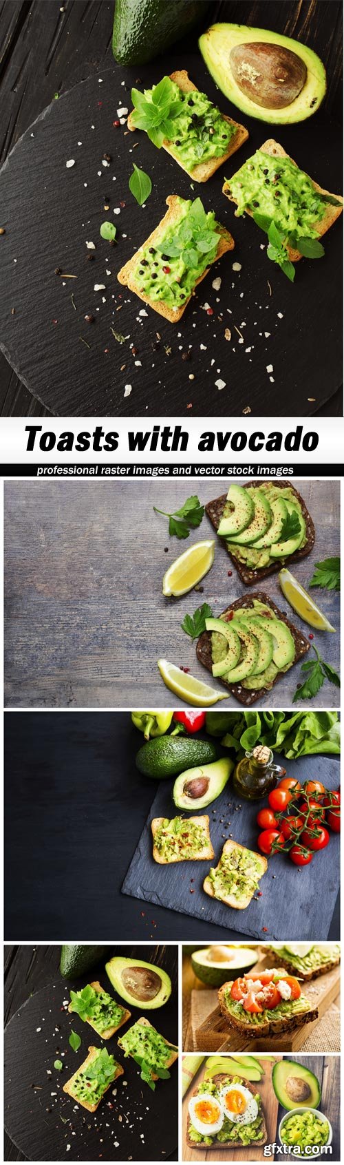 Toasts with avocado - 5 UHQ JPEG