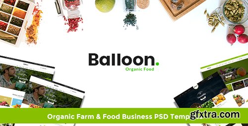 ThemeForest - Balloon v1.0 - Organic Farm Food Business PSD Template - 18015413