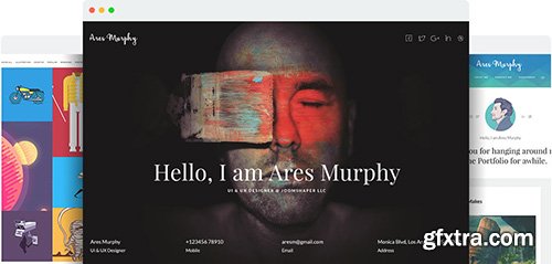 JoomShaper - Ares Murphy v1.1 - Premium Joomla Template for Portfolio, Blog and Resume Sites