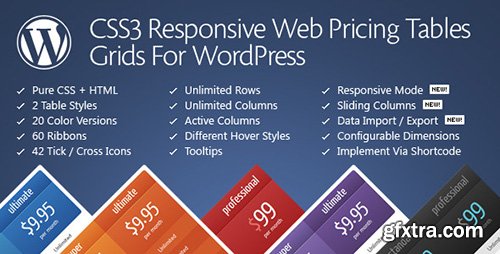 CodeCanyon - CSS3 Responsive WordPress Compare Pricing Tables v10.8 - 629172