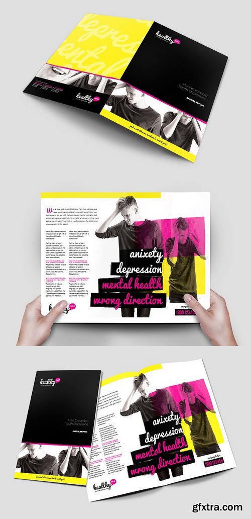 CM - Healthy Mind A3 Brochure Template 946394