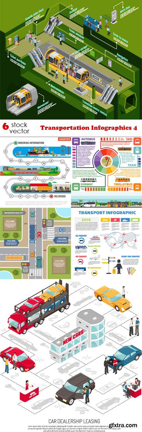 Vectors - Transportation Infographics 4