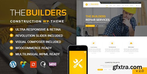 ThemeForest - The Builders v1.0.0 - Construction WordPress Theme - 19079511