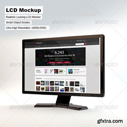 GraphicRiver - LCD Monitor Mockup 2735553