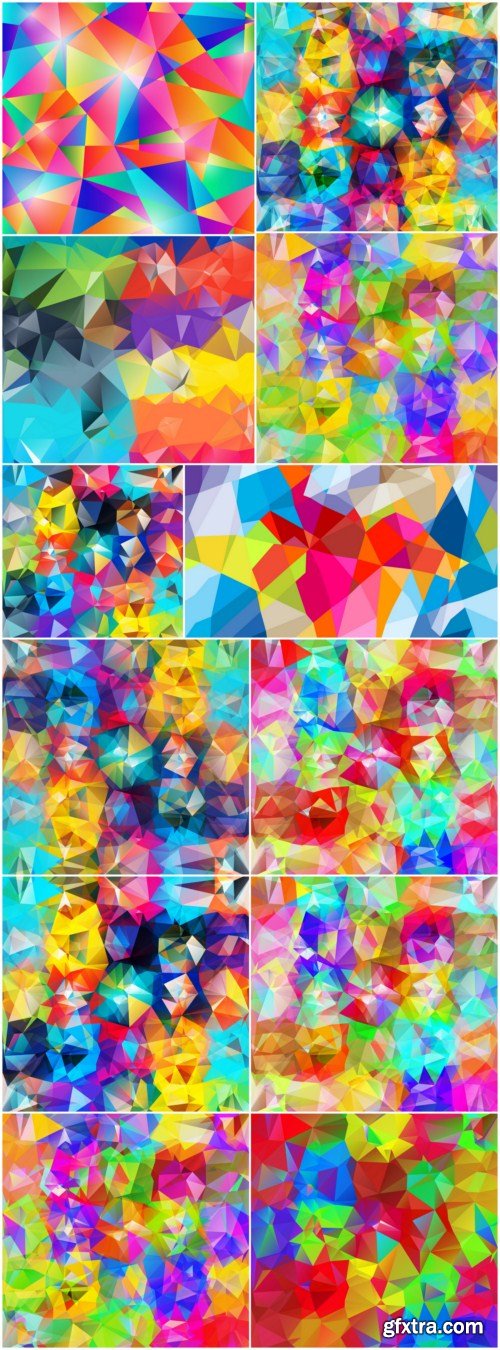 Abstract geometric background 12x EPS