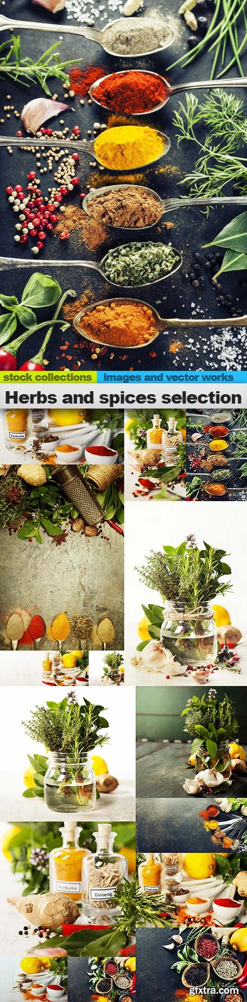 Herbs and spices selection, 15 x UHQ JPEG