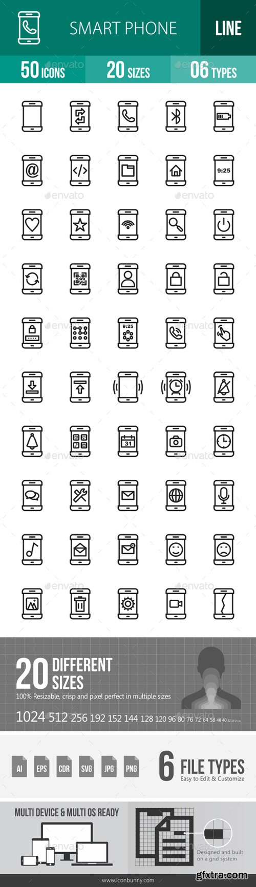 GR - Smartphone Line Icons 17953438