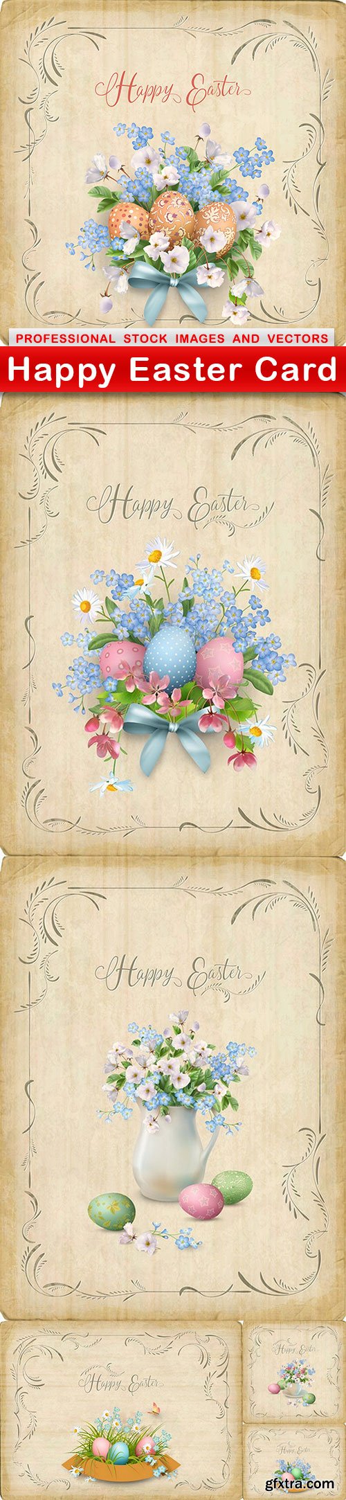Happy Easter Card - 6 EPS