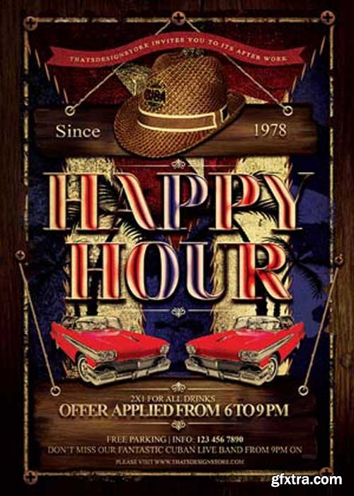 Cuban Happy Hour V15 Flyer Template