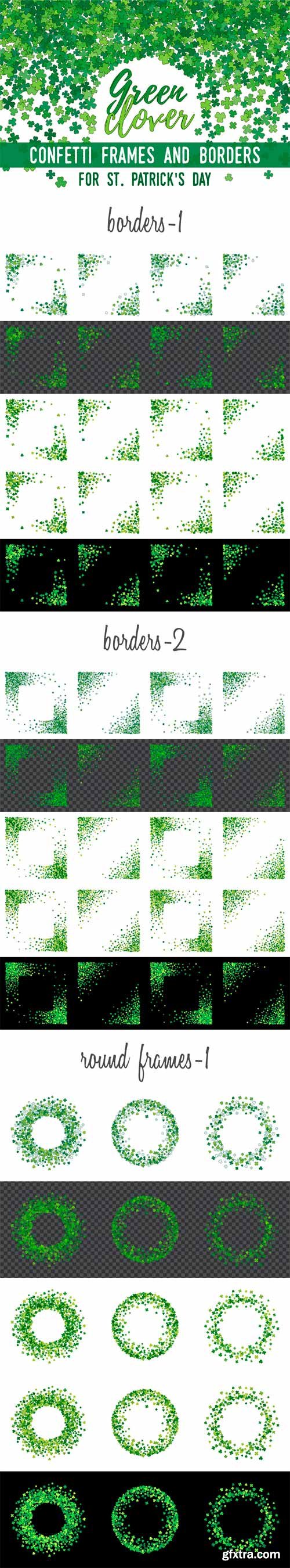 CM 1341824 - Green Clover Frames and Borders
