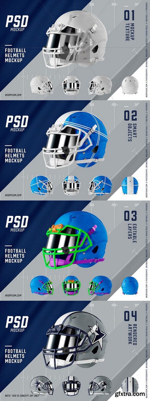 CM - Football Helmets Mockup Template [5] 1367724
