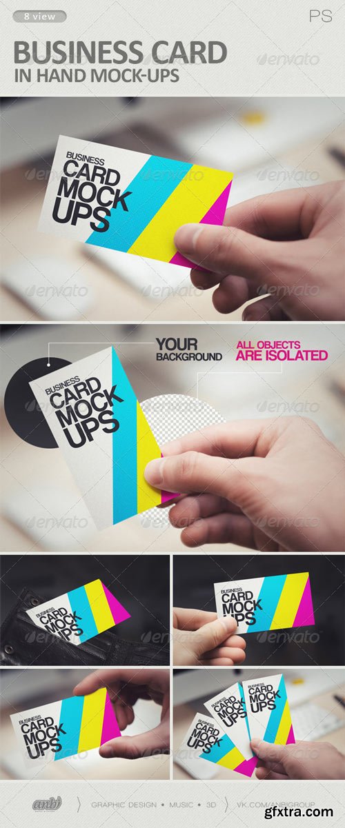 GraphicRiver - Business Card in Hand Mock-Ups 6199666
