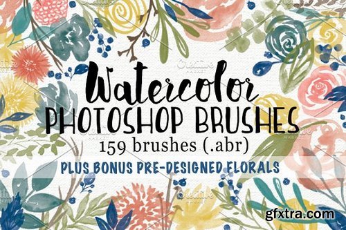 CM - Watercolor Floral Garden PS Brushes 1157791