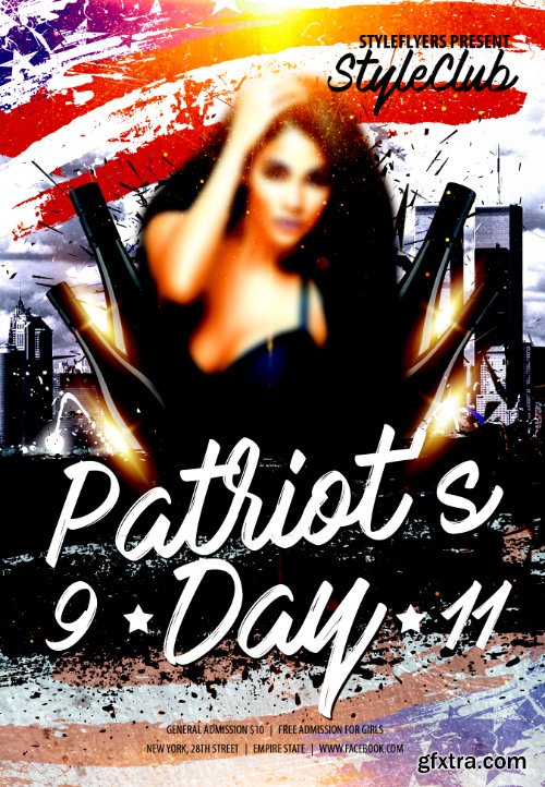 Patriot’s Day PSD Flyer Template