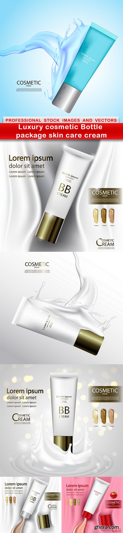 Luxury cosmetic Bottle package skin care cream - 6 EPS