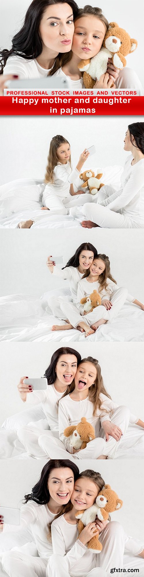 Happy mother and daughter in pajamas - 5 UHQ JPEG