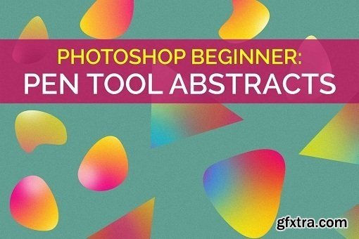Photoshop Beginner: Learn the Pen Tool with this Abstract Shape Graphic Design