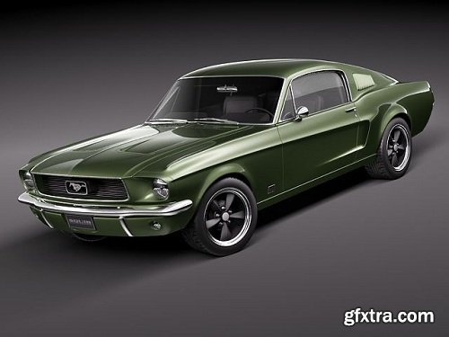 3D Model Ford Mustang 1967 Bullit