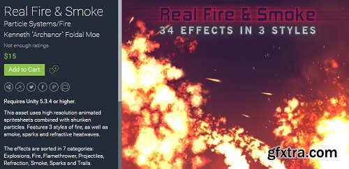 Unity Asset – Real Fire & Smoke UPDATE v1.01.