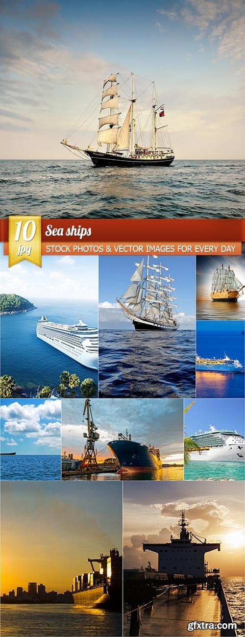 Sea ships, 10 x UHQ JPEG