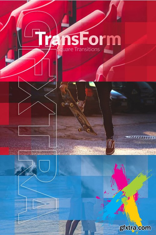 TransForm - Square Transitions - Premiere Pro Templates