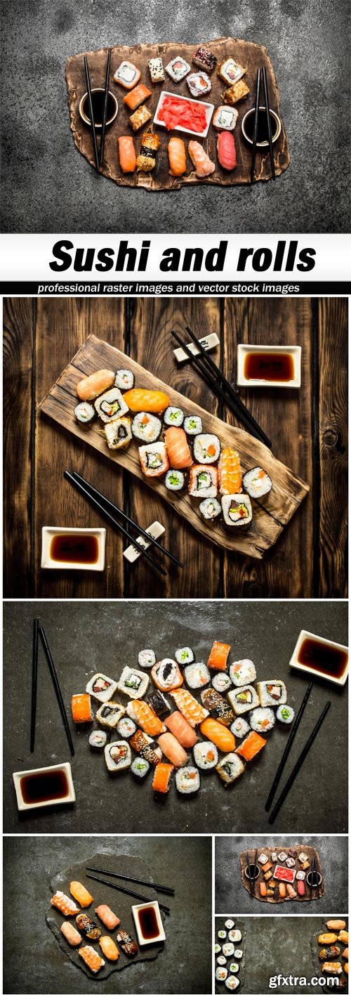 Sushi and rolls - 5 UHQ JPEG