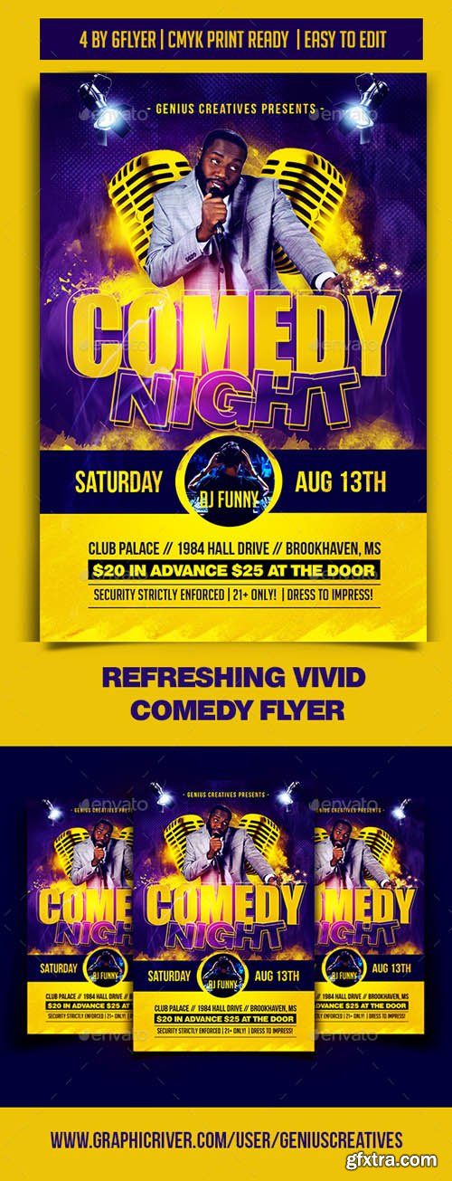 GR - Comedy Night Flyer Template 19753243