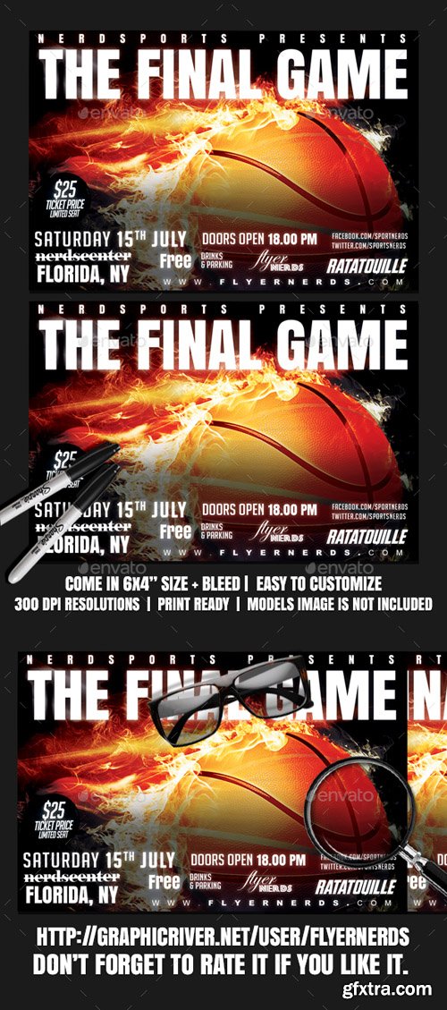 GR - Basketball Final Game Sports Flyer 19754157