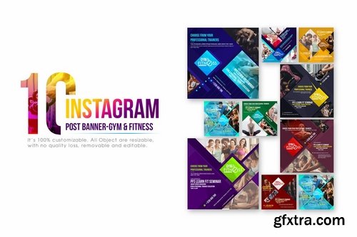 10 Instagram Post Banner-Fitness & Gym