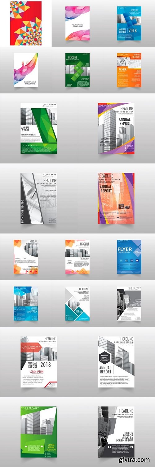 Brochure Vector modern brochure Annual report Design templates 5