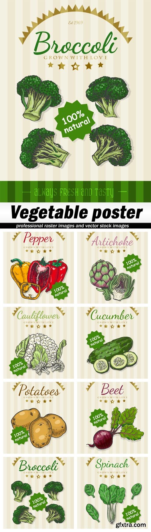 Vegetable poster - 8 EPS
