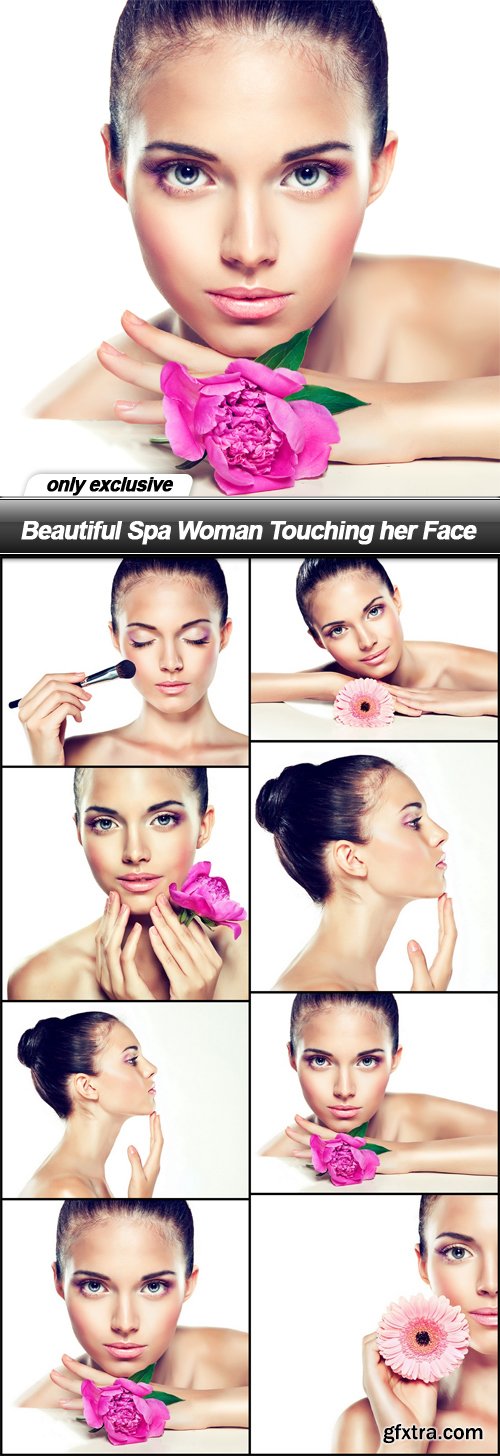 Beautiful Spa Woman Touching her Face - 8 UHQ JPEG