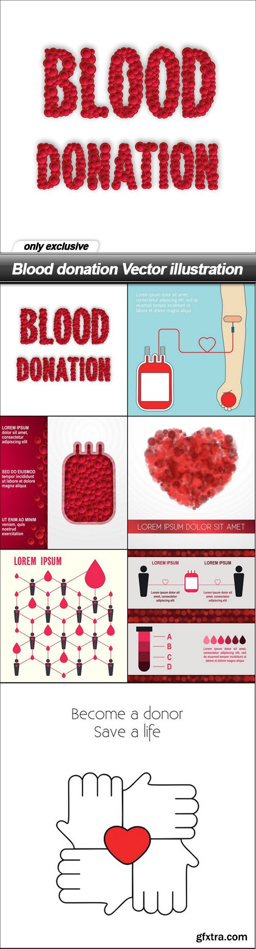 Blood donation Vector illustration - 7 EPS