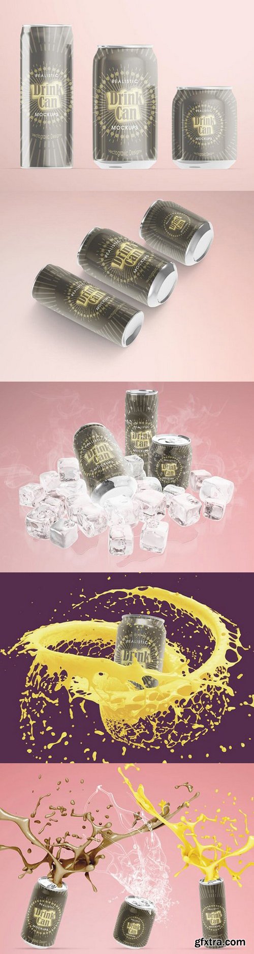 CM - Realistic Drink Can Mockups 884681