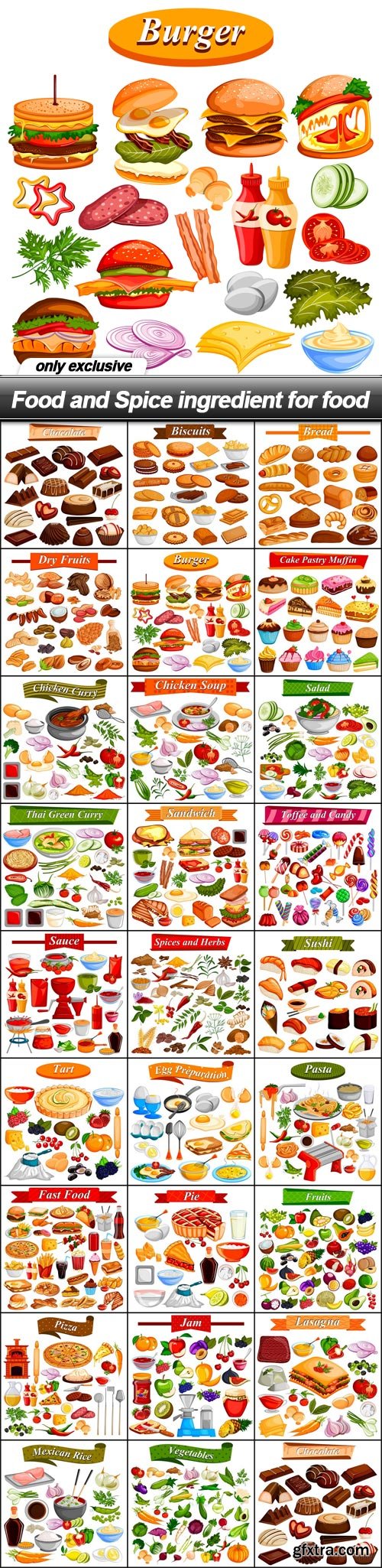 Food and Spice ingredient for food - 26 EPS