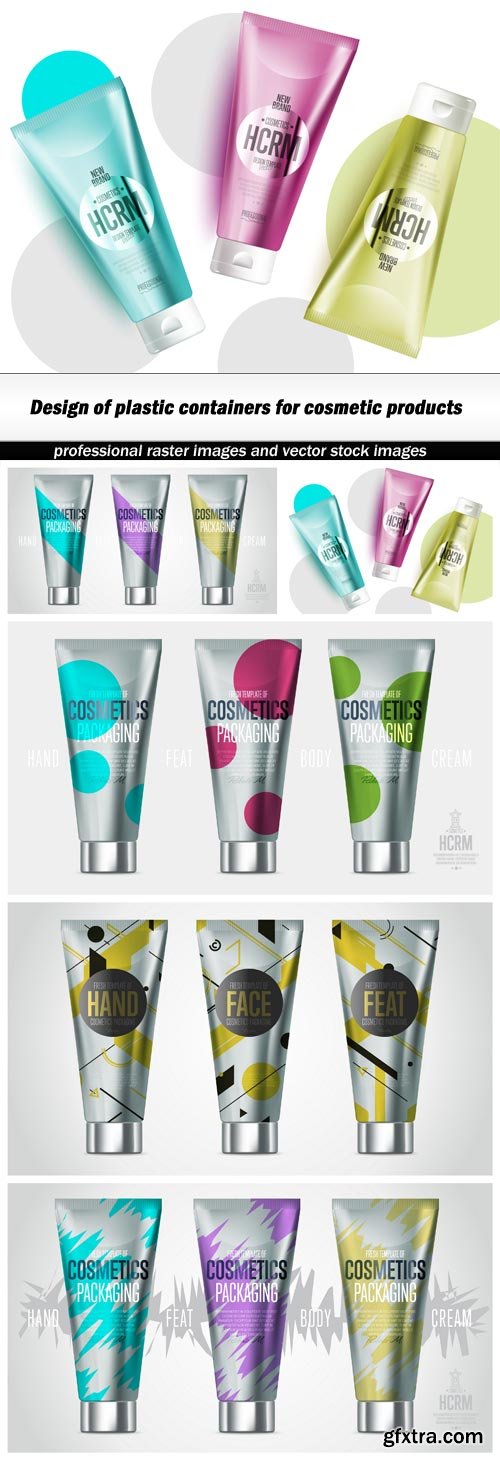Design of plastic containers for cosmetic products - 5 EPS