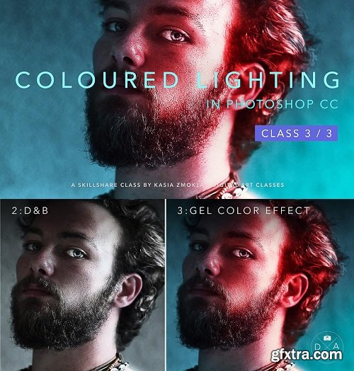 3/3 “Add Drama to Your Photos with Coloured Lighting in Photoshop”