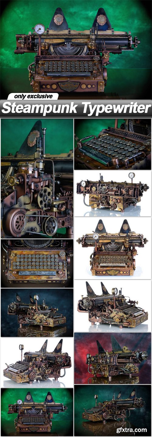 Steampunk Typewriter - 11 UHQ JPEG