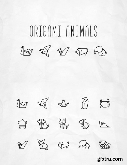 Vector Origami Animal Icons