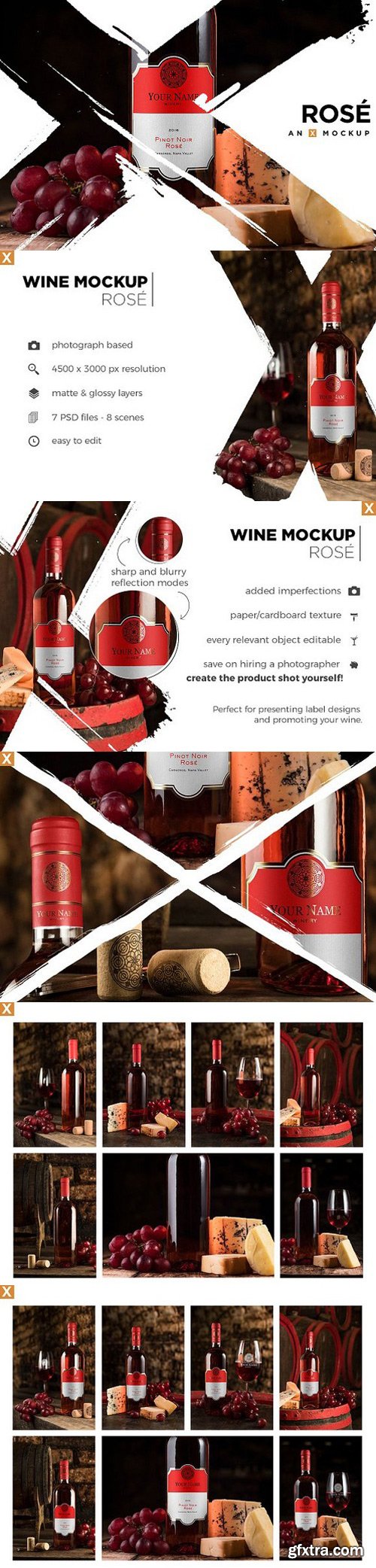 CM - Cellar Wine Mockup - Bordeaux Rose 1407461