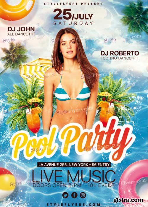 Pool Party V27 PSD Flyer