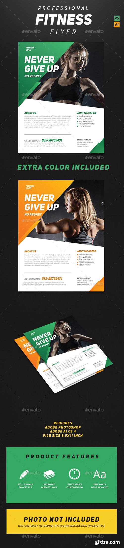 Graphicriver - Professional Fitness Flyer 14059698