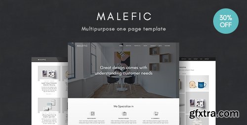 ThemeForest Malefic - Multipurpose One Page HTML5 Template 19732188