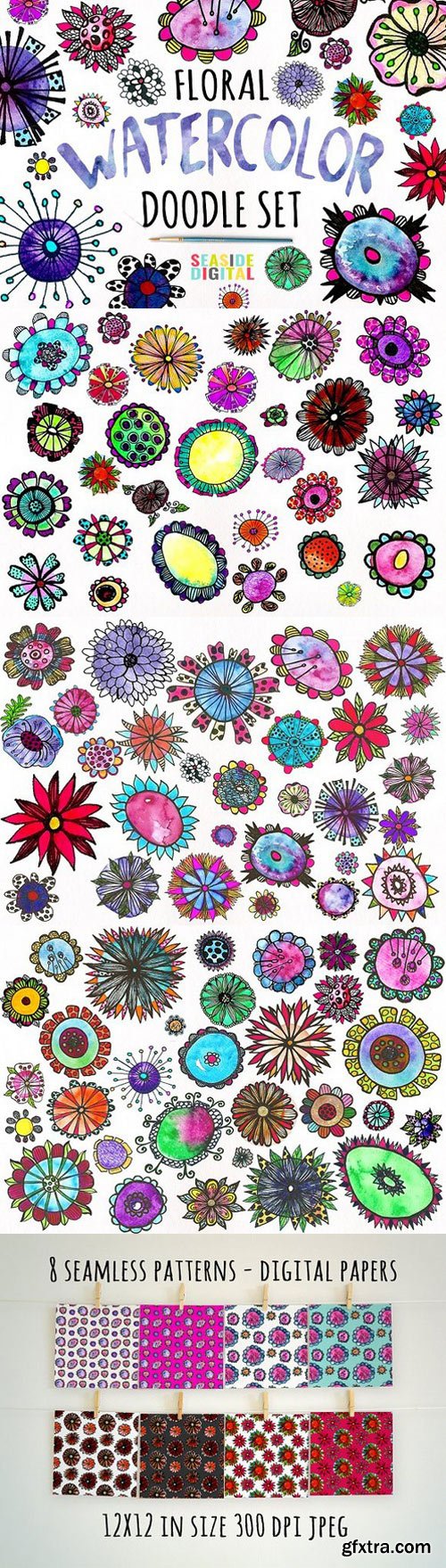 CM - Watercolor Floral Doodles 1398477